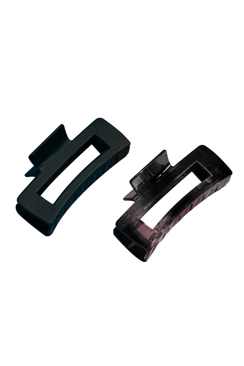Rectangle Claw Clip Duo, Main, color, Black