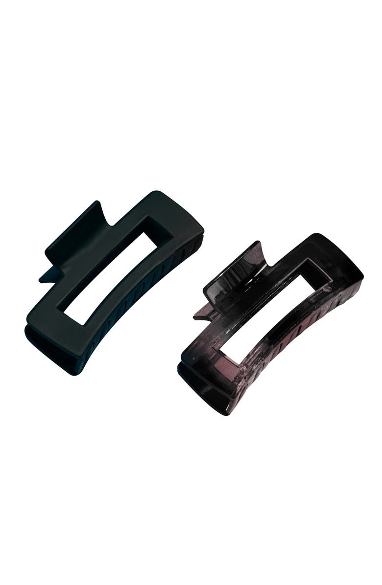 Gimme Beauty Rectangle Claw Clip Duo, Main, color, Black