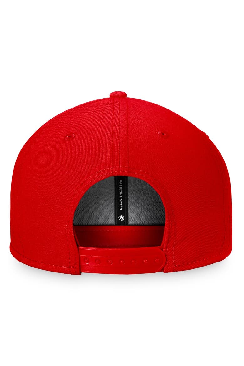 Men's Top of the World Red Wisconsin Badgers Fundamental Snapback Hat, Alternate, color, Red
