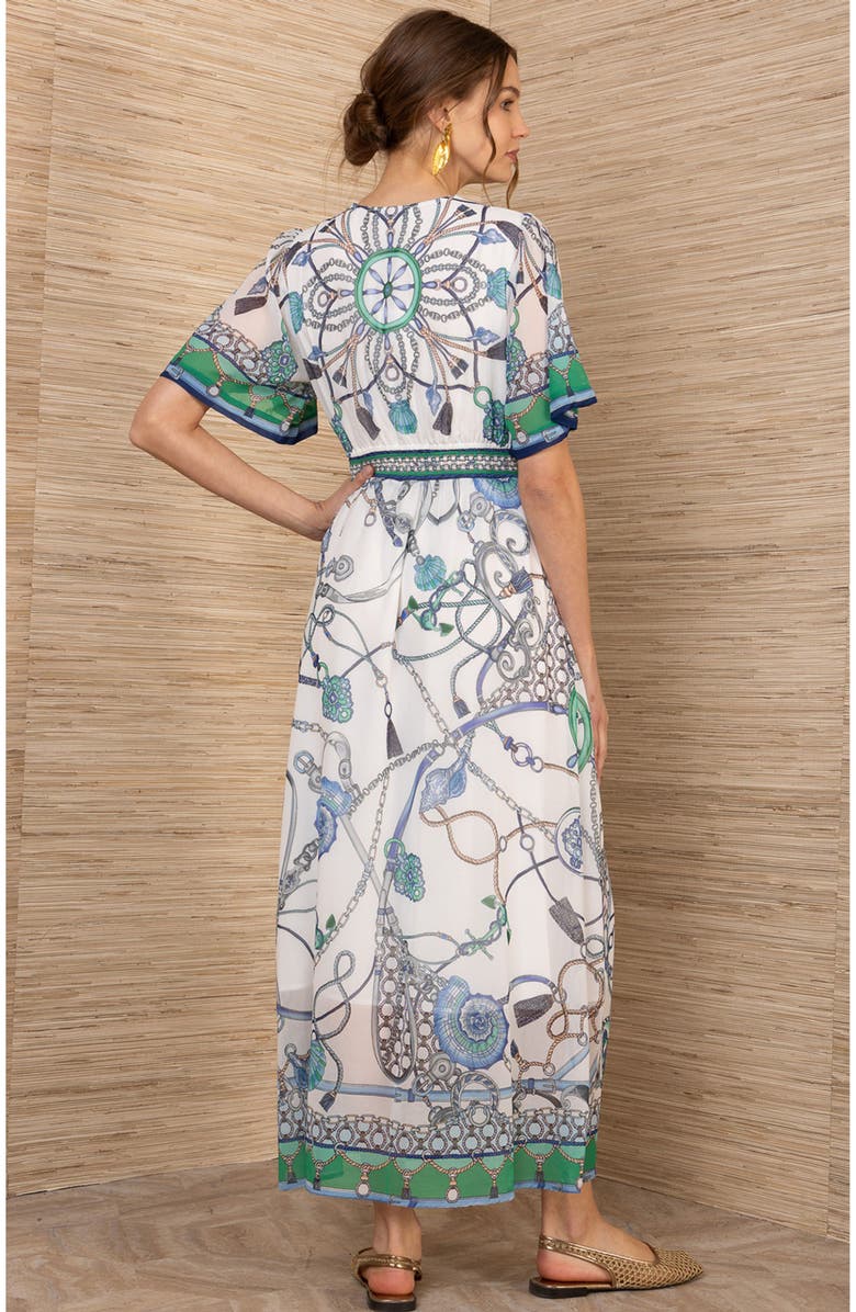 Hale Bob Neve Chiffon Dress, Alternate, color, Blue