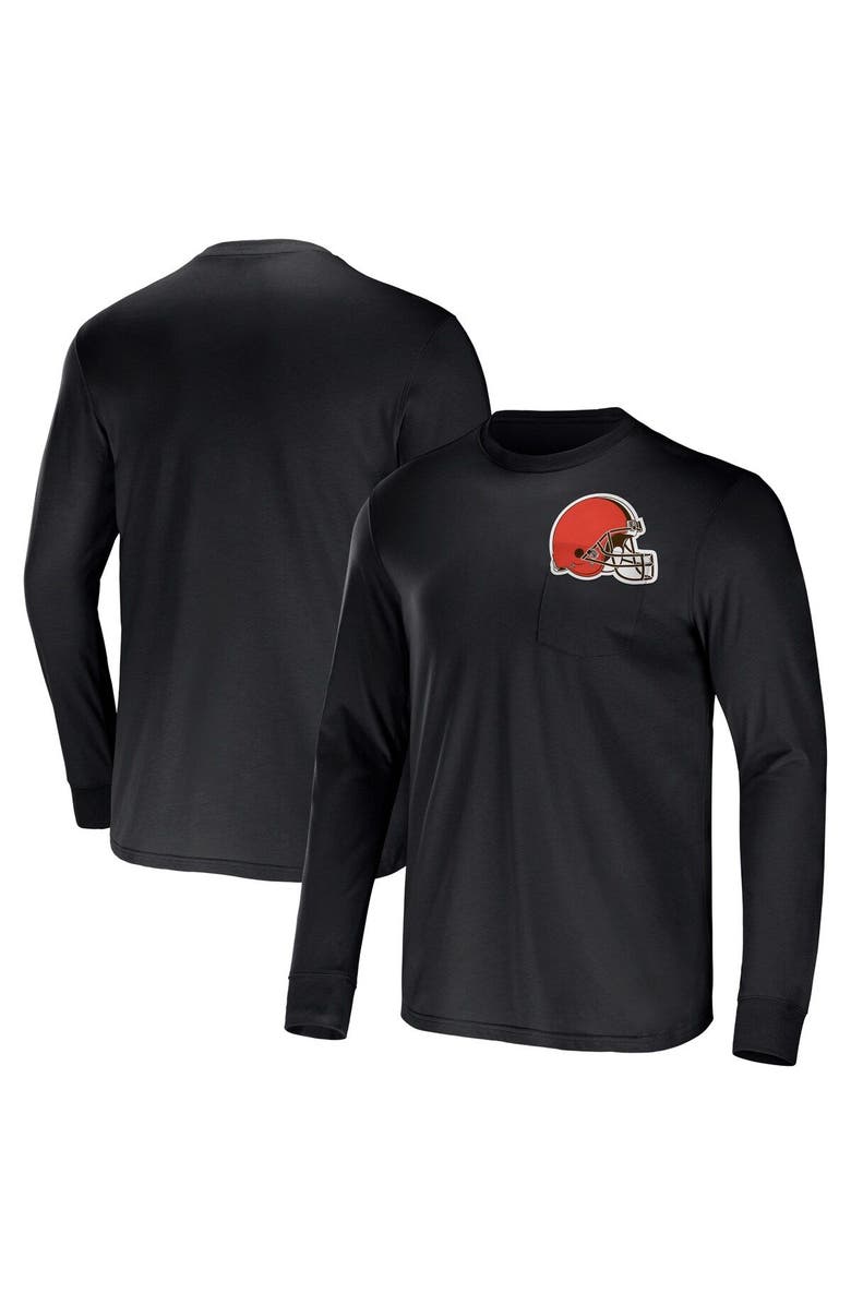 NFL X DARIUS RUCKER Men's NFL x Darius Rucker Collection by Fanatics Brown Cleveland Browns Team Long Sleeve Pocket T-Shirt, Main, color, Brown