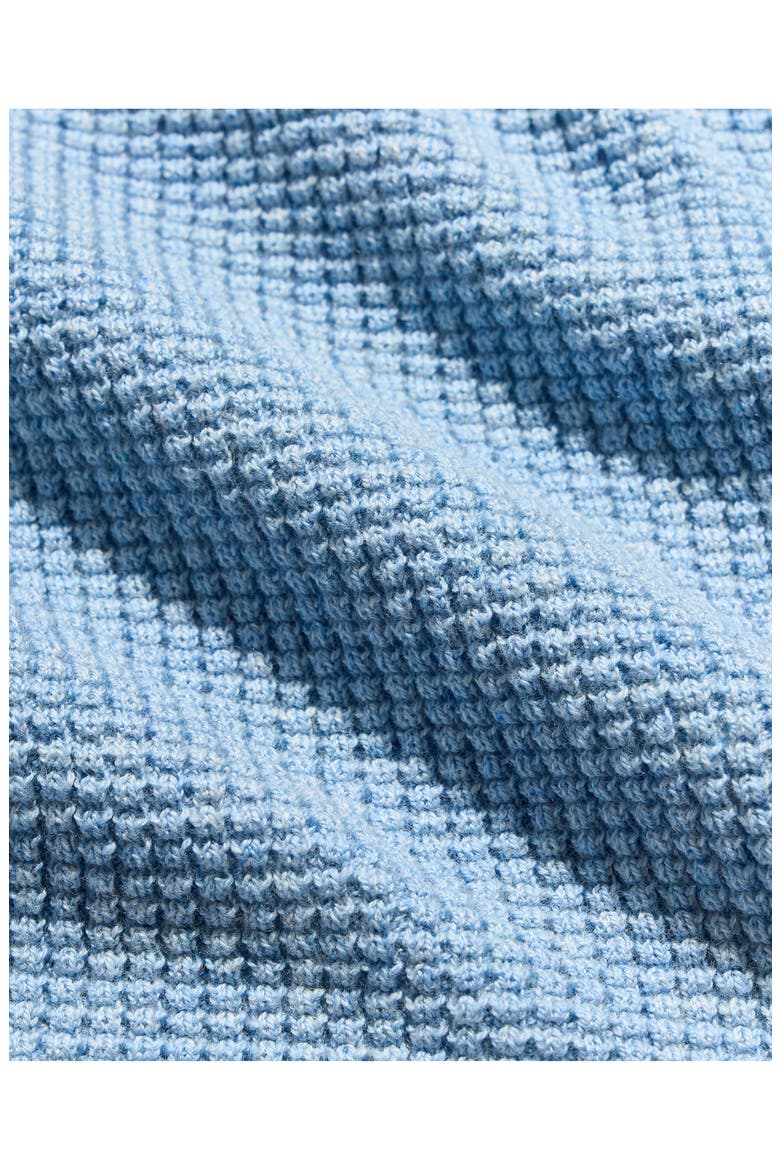 Martin Mini Waffle Crewneck Cotton & Cashmere Sweater, Alternate, color, CHAMBRAY BLUE HEATHER