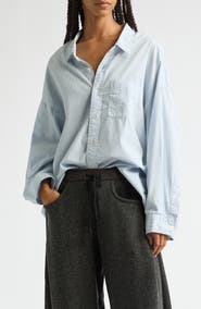 R13 Oversize Oxford Button-Up Shirt