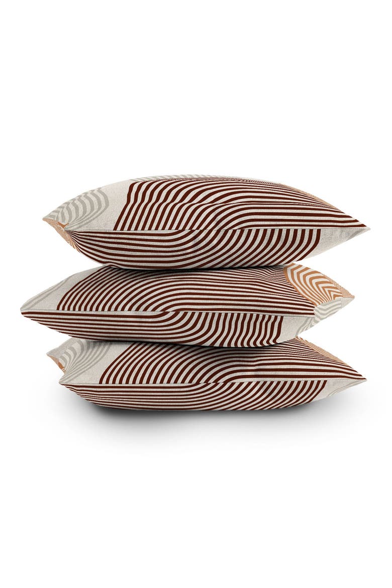 Iveta Mid Century Line Throw Pillow, Alternate, color, BEIGE