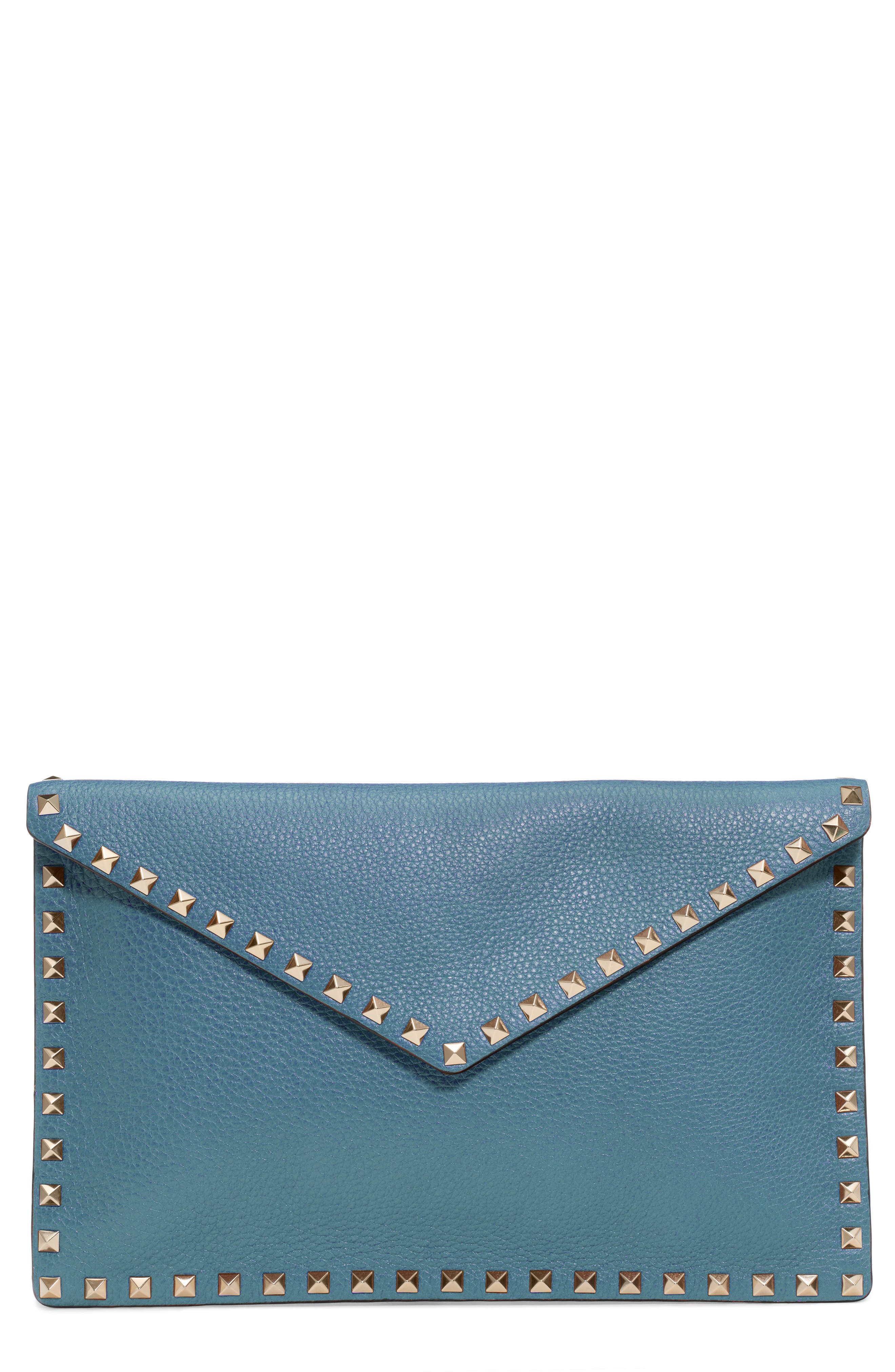 Valentino Garavani Large Rockstud Leather Envelope Pouch (Women ...