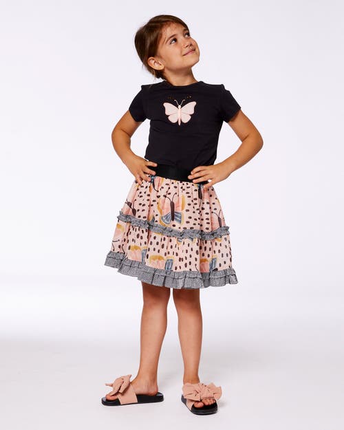 Deux Par Deux In Black And Pink Butterfly
