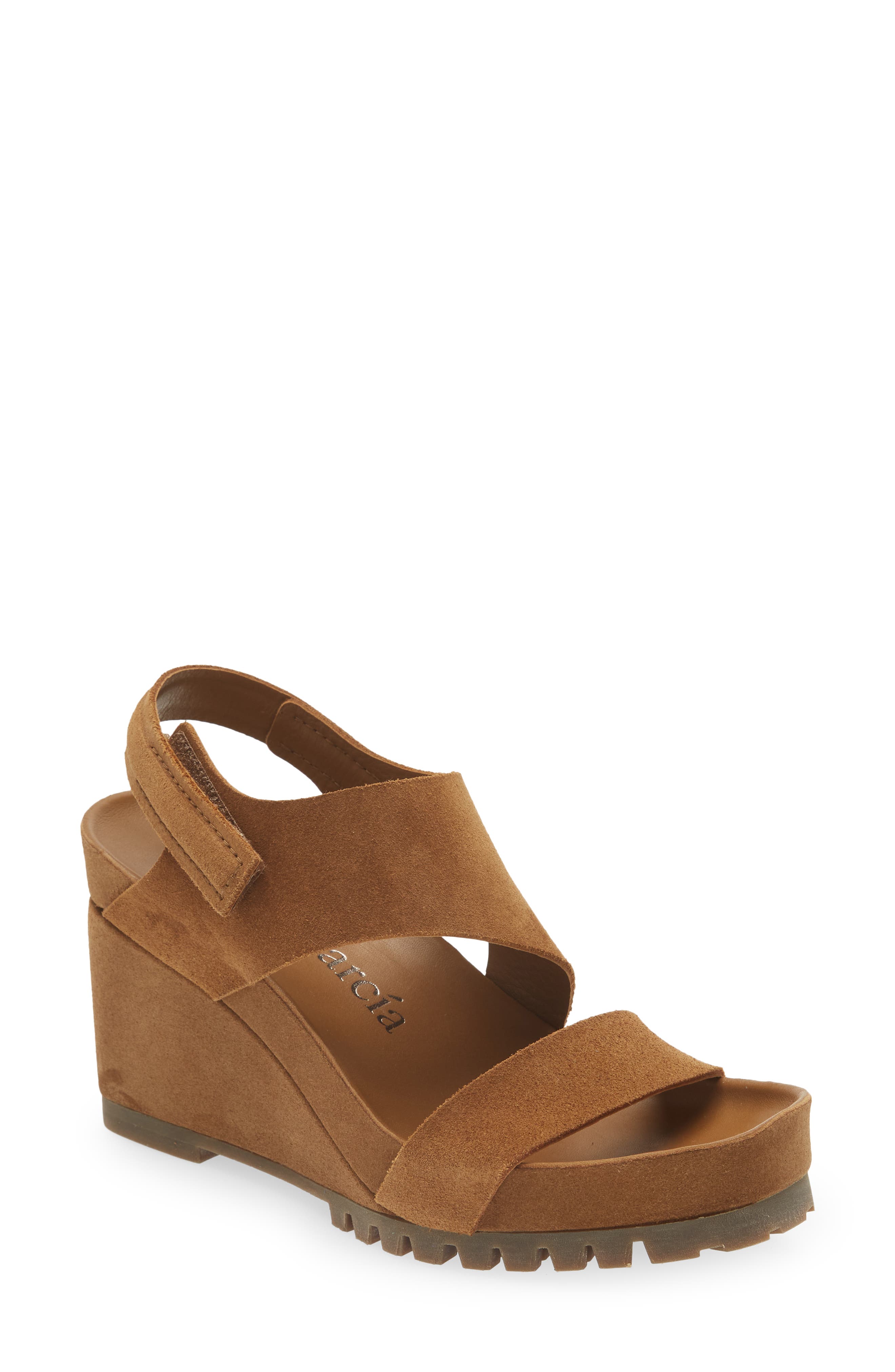 Jouri Platform Wedge Sandal, Main, color, CIGAR CASTORODNU