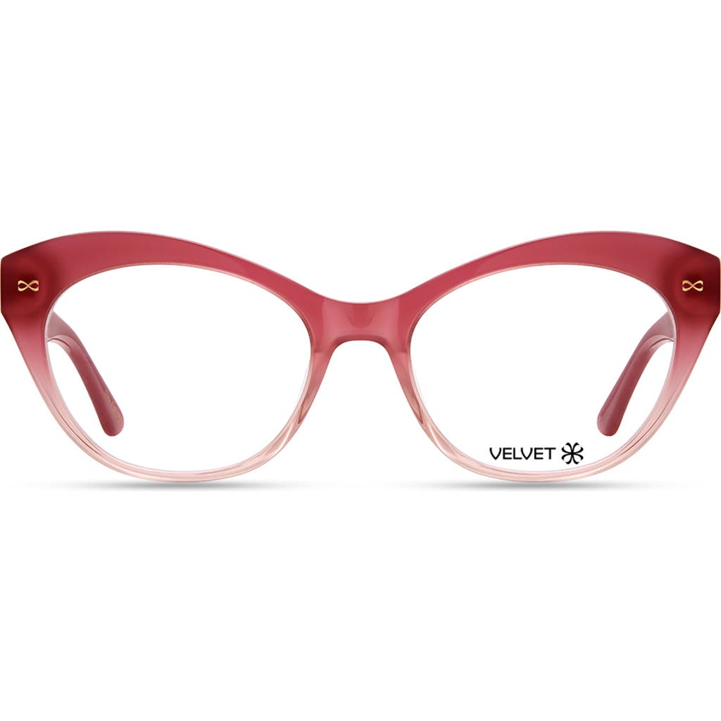 Velvet Eyewear Minnie 54mm Cat Eye Optical Glasses In Gradient Red