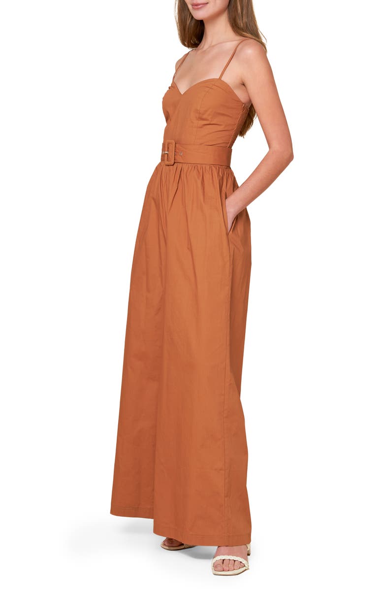 FLYING TOMATO Belted Wide Leg Jumpsuit, Alternate, color,