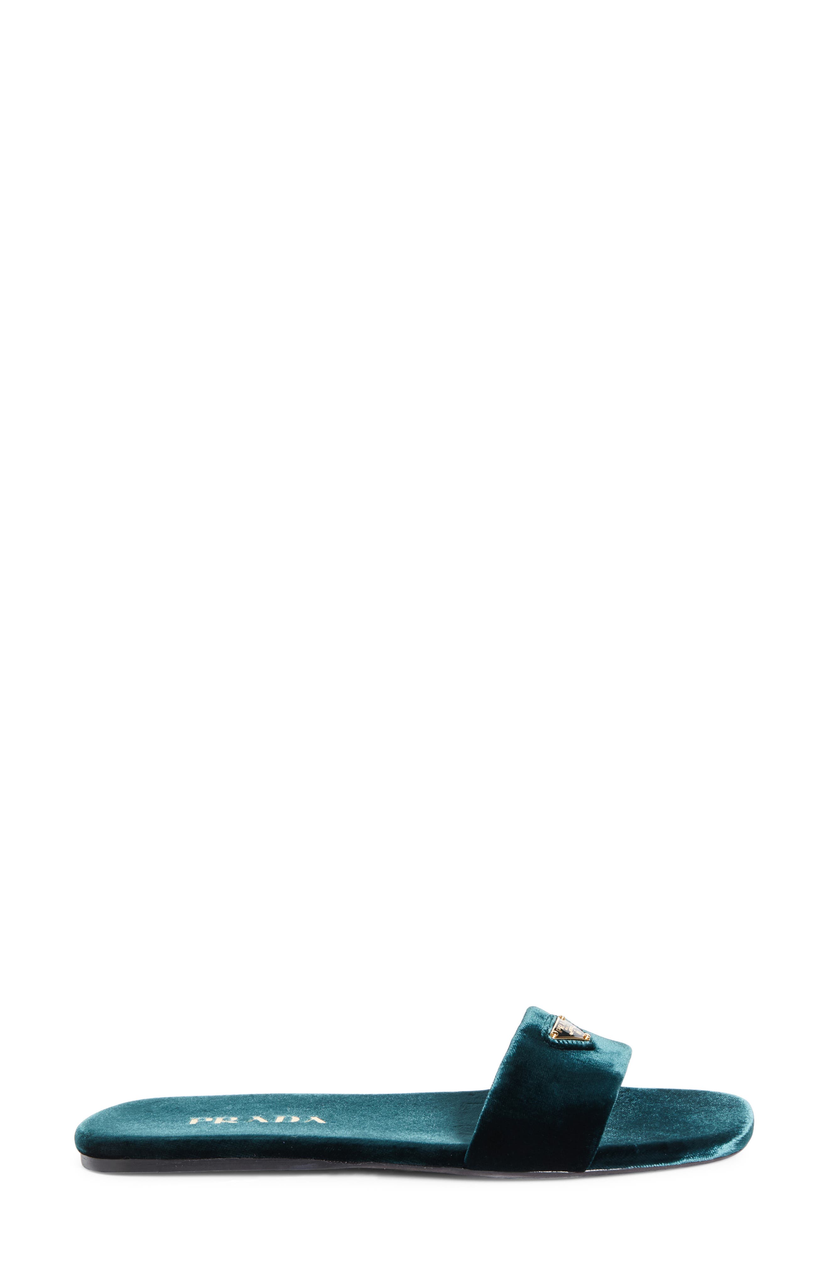 Logo Velvet Slide Sandal, Alternate, color, BOTTIGLIA