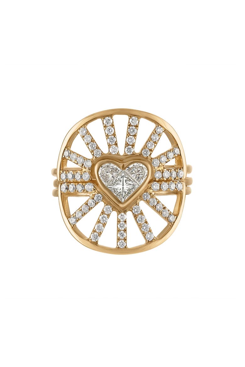 14k Yellow Gold Diamond Nesting Ring, Main, color, DIAMOND