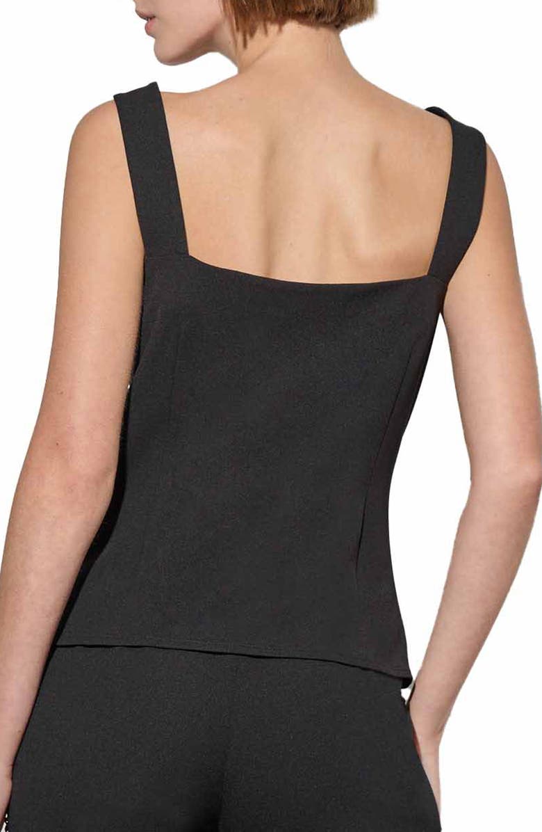 Ming Wang Chain Trim Crepe Top, Alternate, color, 