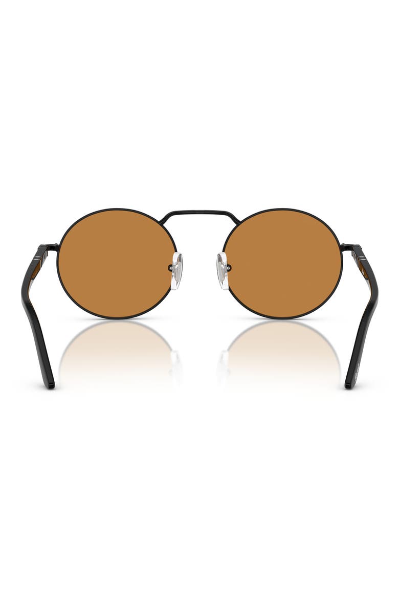 53mm Polarized Round Sunglasses, Alternate, color, BLACK BROWN