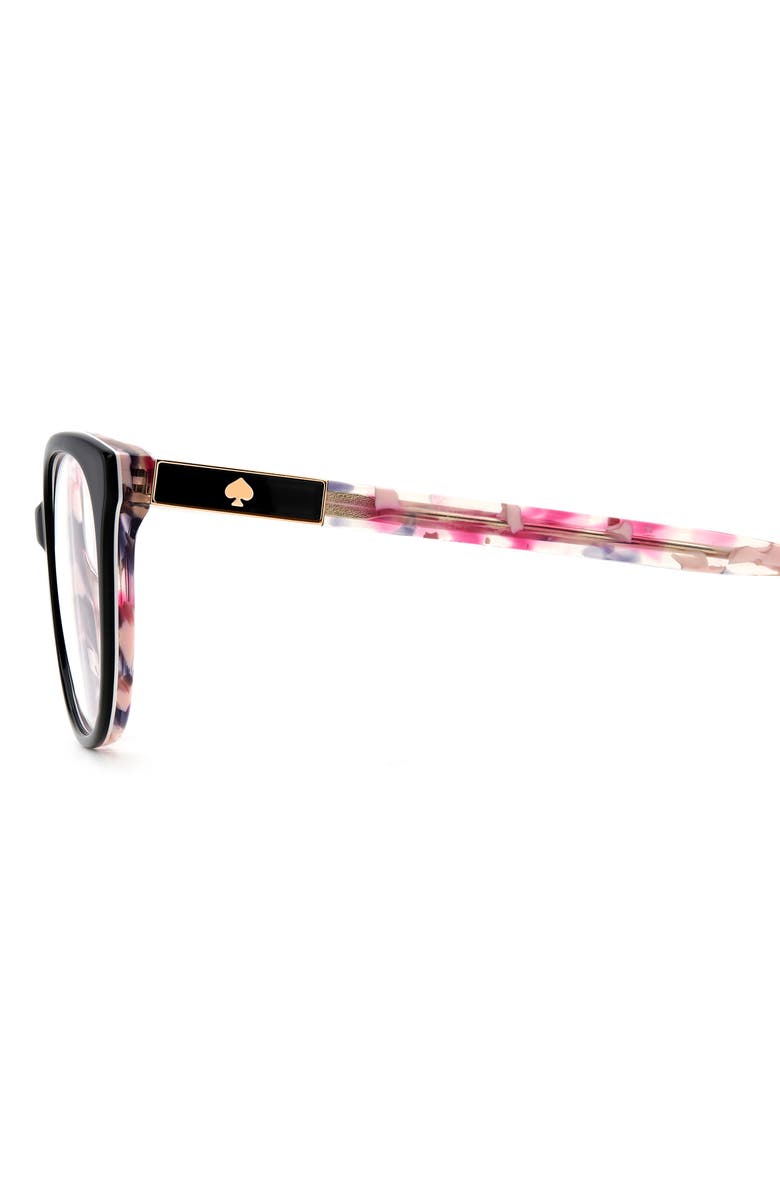 Kate Spade New York joshann 52mm oval optical glasses, Alternate, color, Black