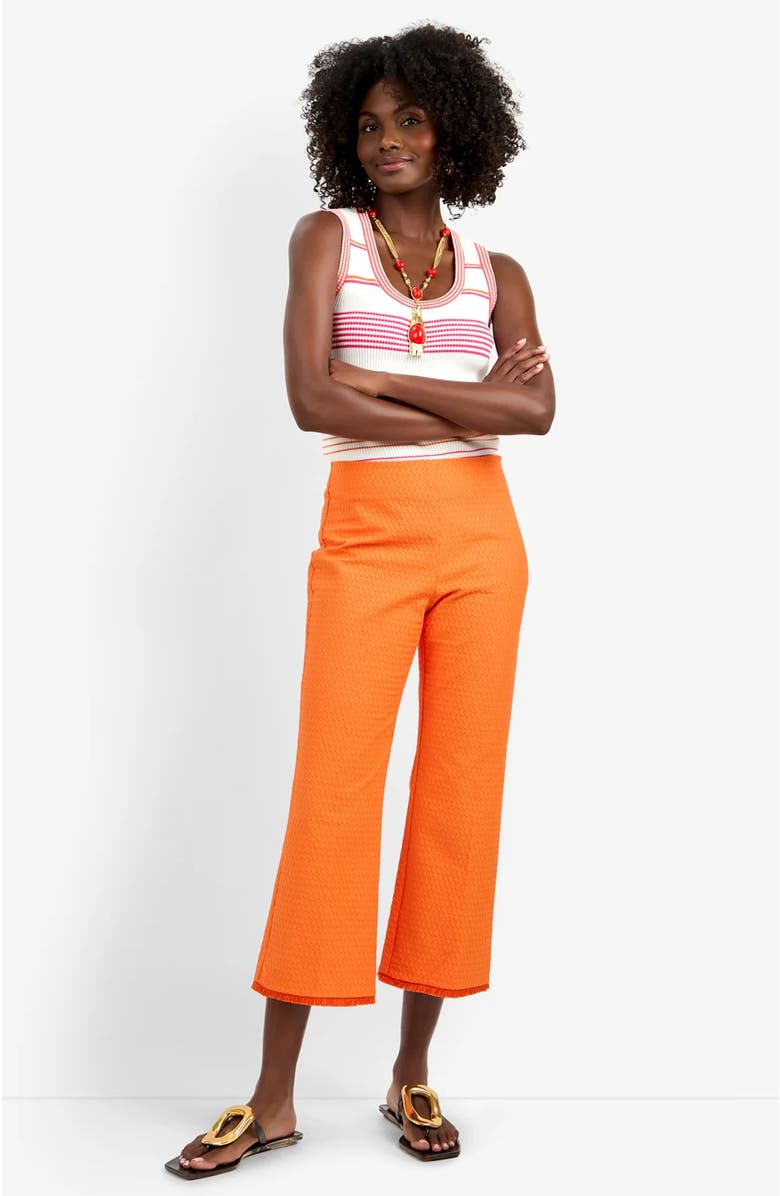 Trina Turk Gulf Cropped Structured Woven Pant, Main, color, Bonita Beige
