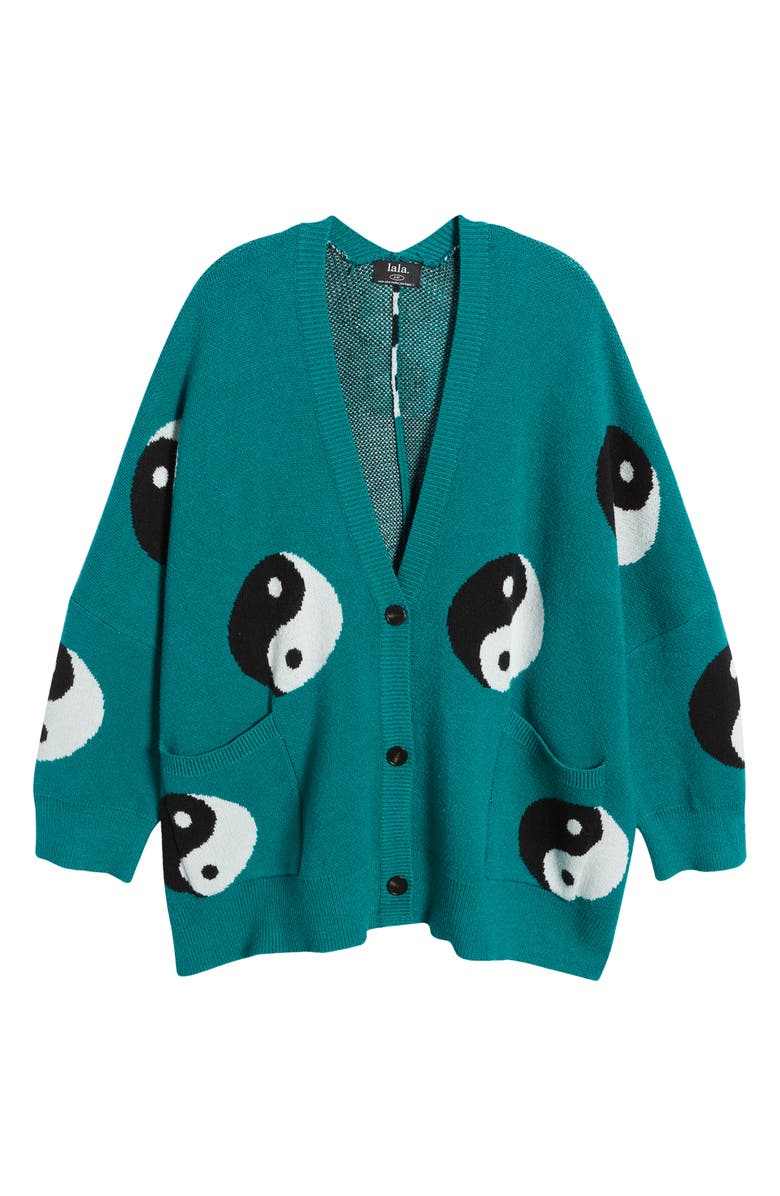 Dressed in Lala Yin & Yang Boxy Oversize Cardigan, Alternate, color,