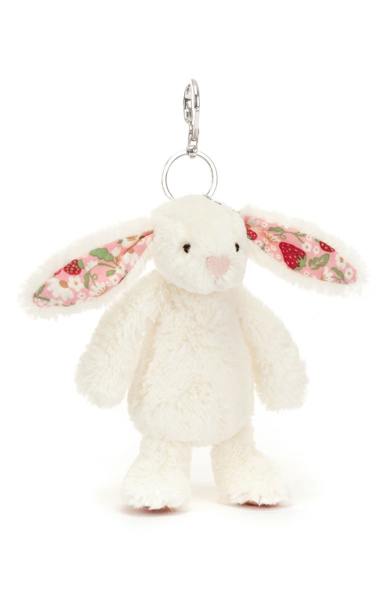 Jellycat Berry Blossom Bunny Bag Charm, Main, color, 