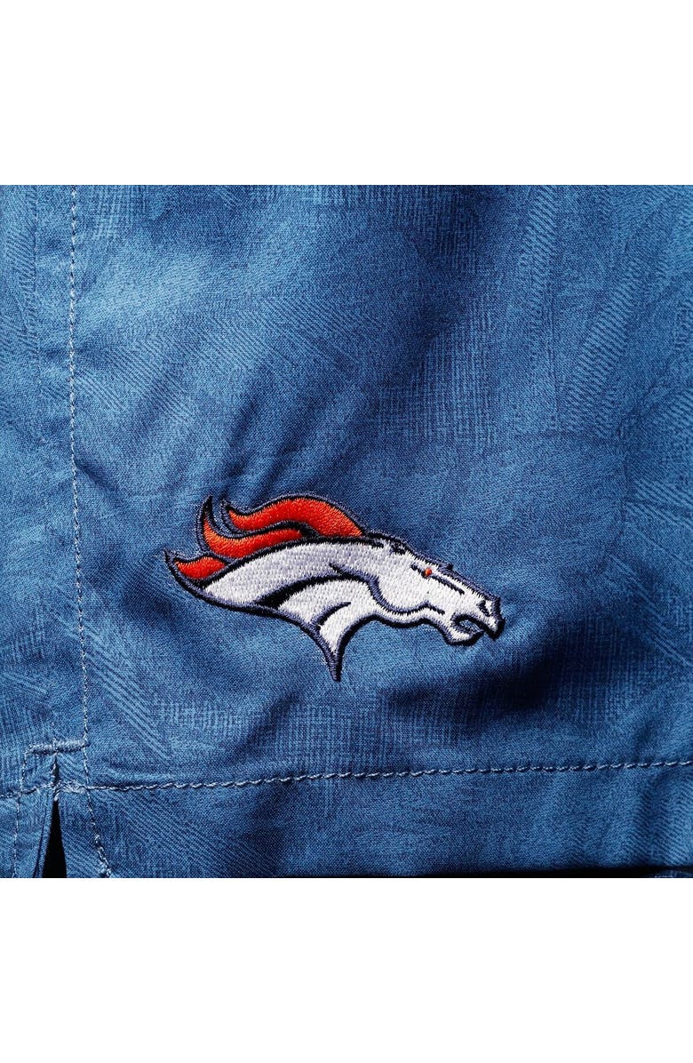Tommy Bahama Men's Tommy Bahama Navy Denver Broncos Naples Layered Leaves Swim Trunks, Alternate, color, 
