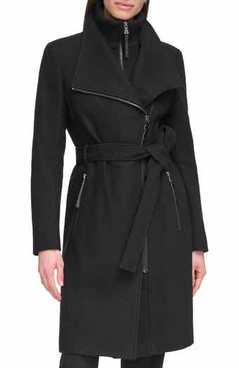 Calvin Klein Angled Zip Twill Coat