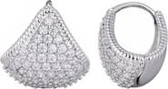 Adornia Cubic Zirconia Purse Huggie Hoop Earrings