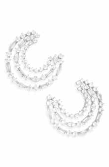 Nadri Cubic Zirconia Frontal Hoop Earrings