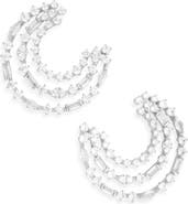 Nadri Cubic Zirconia Frontal Hoop Earrings