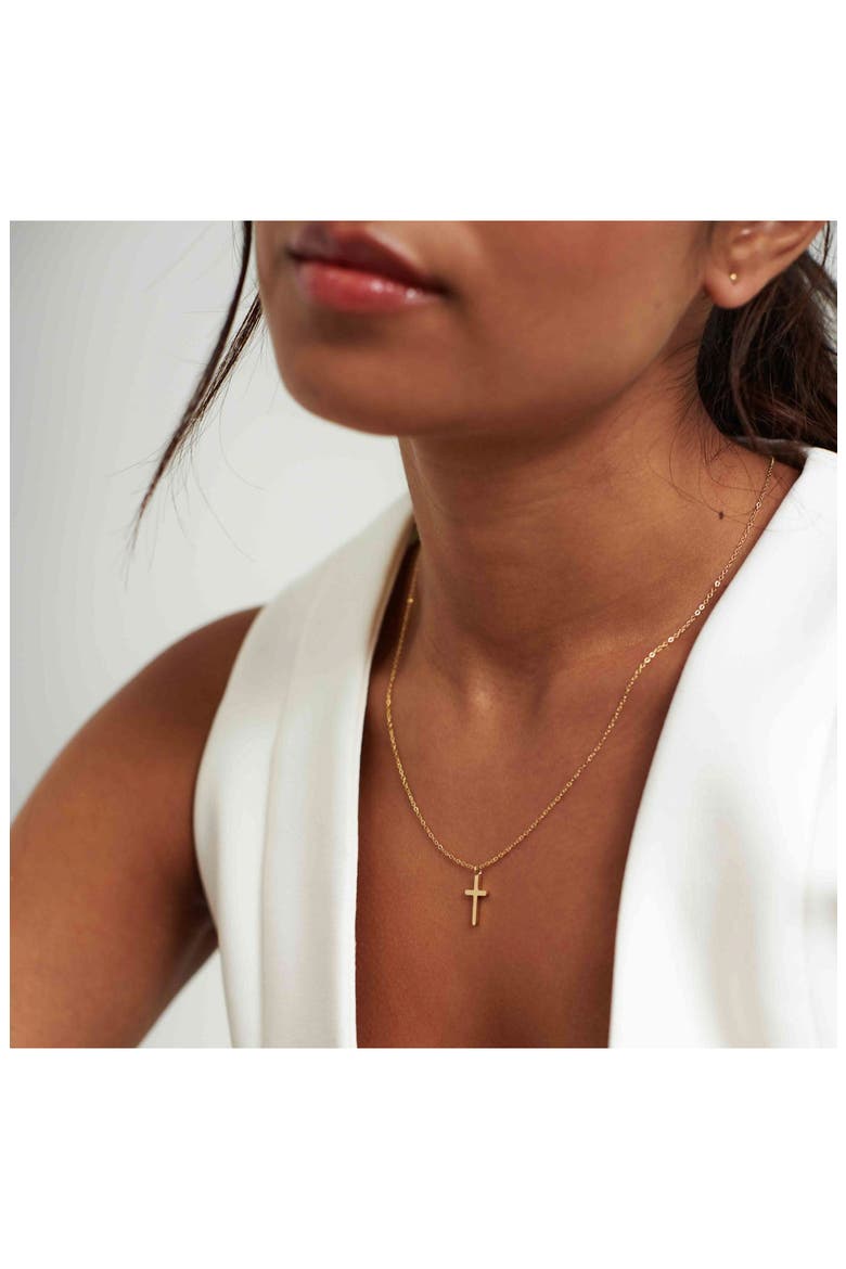 Cross Pendant Necklace, Alternate, color, GOLD