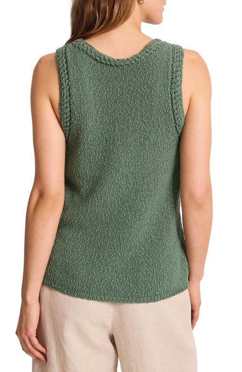 Tommy Bahama Crochet Edge Top In Dark Jade