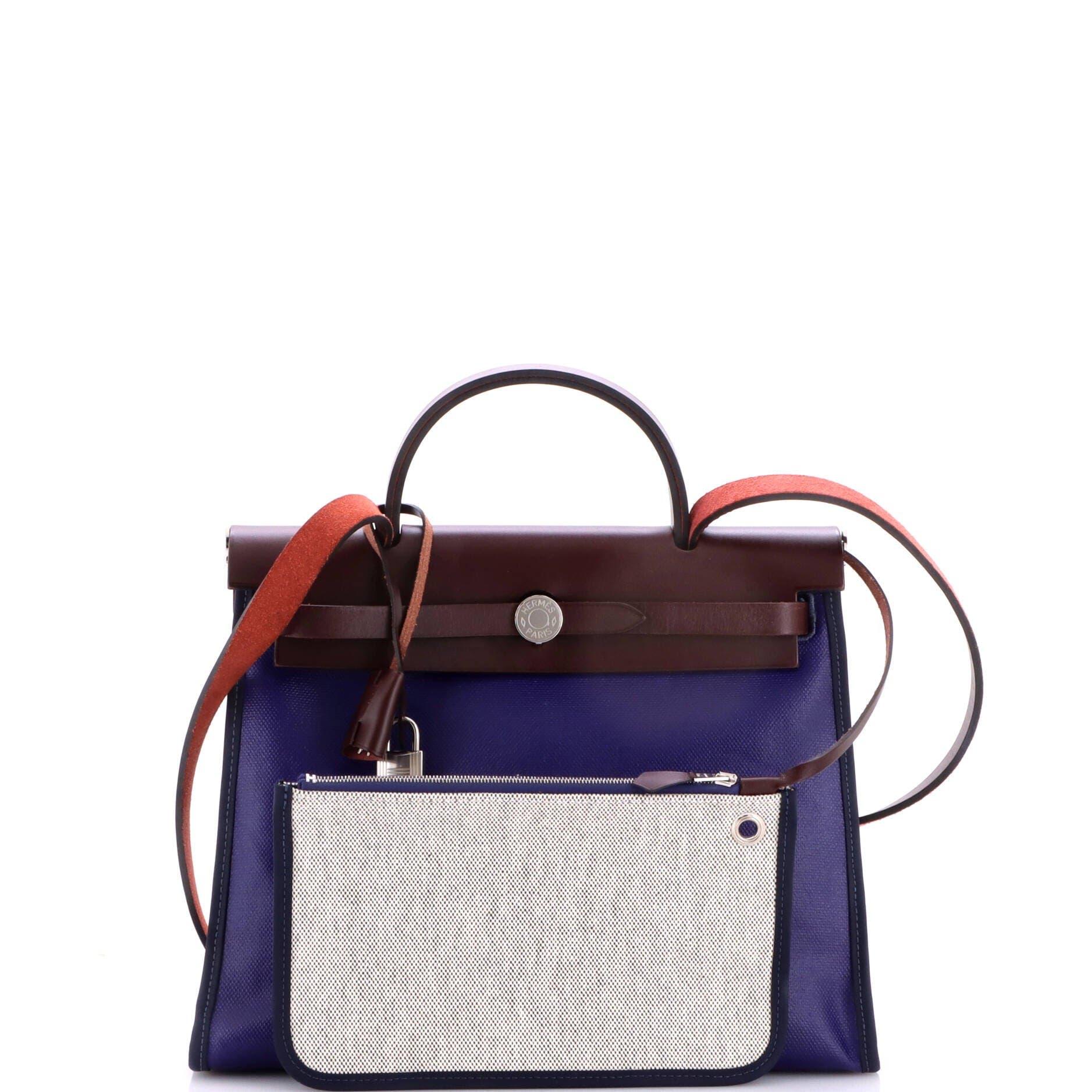 Herbag Zip Berline Vache Canvas and Leather 31, Alternate, color, Blue