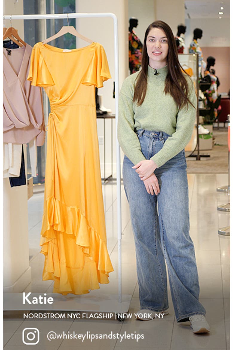 Patti High-Low Cutout Silk Dress video