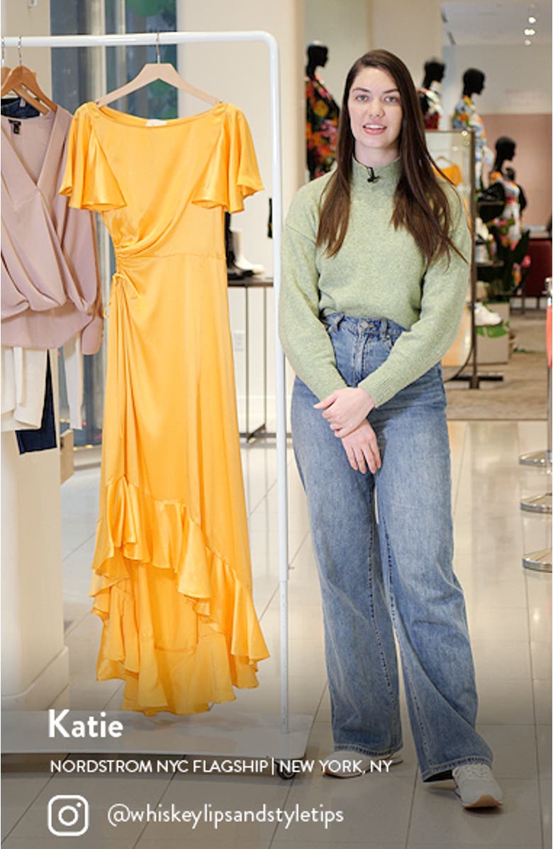 Patti High-Low Cutout Silk Dress, sales video thumbnail