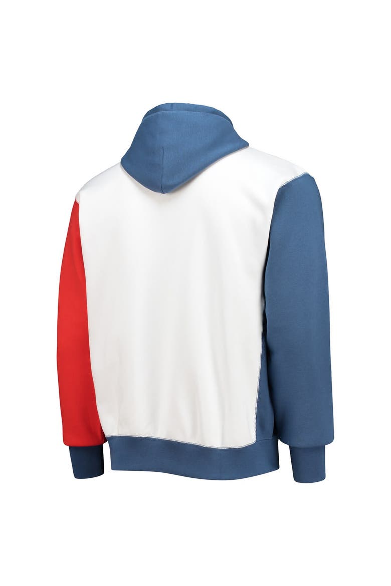 Men's Nike White/Blue NBA Team 31 75th Anniversary Courtside Fleece Half-Zip Hoodie, Alternate, color, White