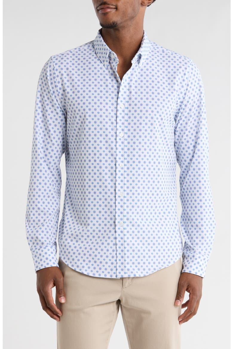 Button Front Shirt, Main, color, WHITE