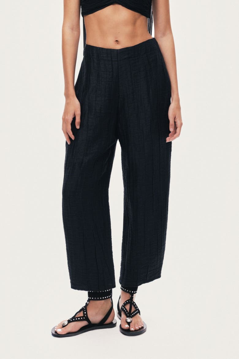 Relaxed Linen Pants, Main, color, Black