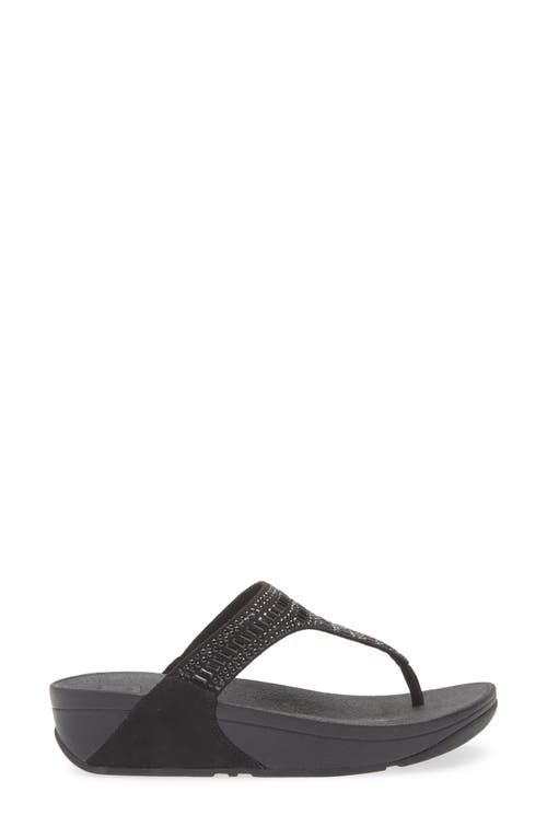 Fitflop Crystal Wedge Flip Flop In Black