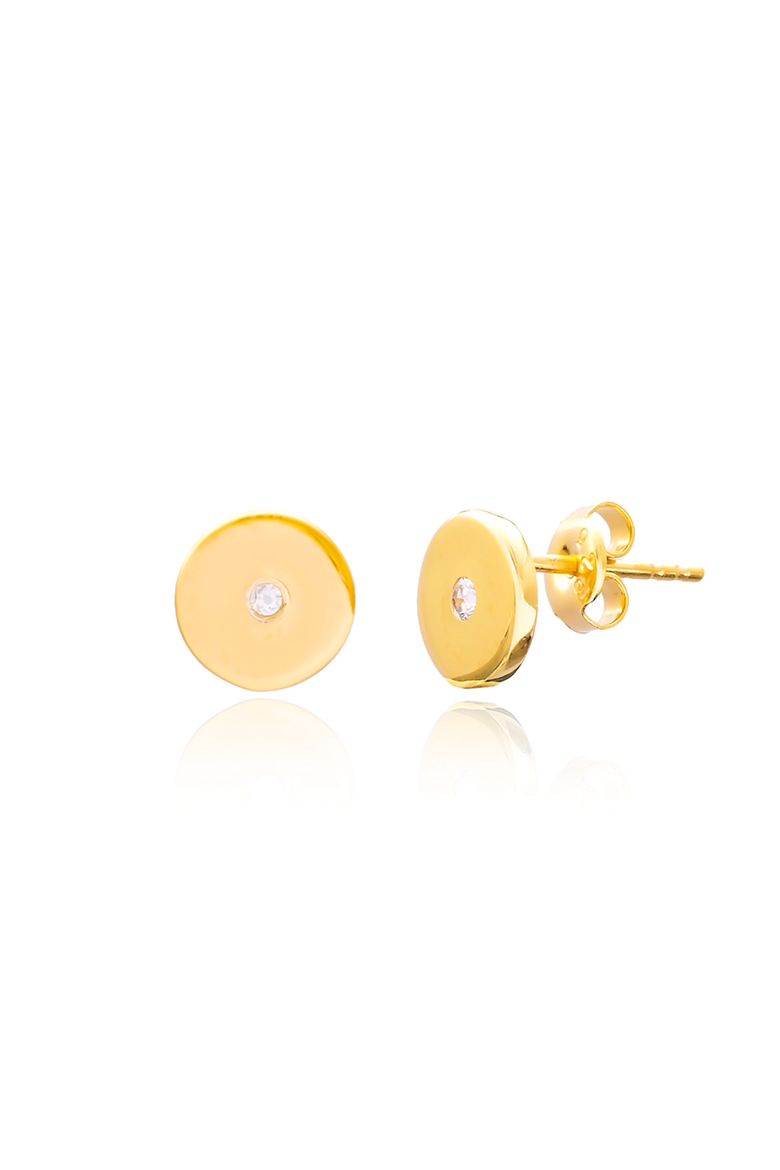 Golden Halo Studs, Main, color, Gold