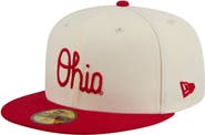 New Era Men's New Era  Cream/Scarlet Ohio State Buckeyes Two-Tone Script 59FIFTY Fitted Hat