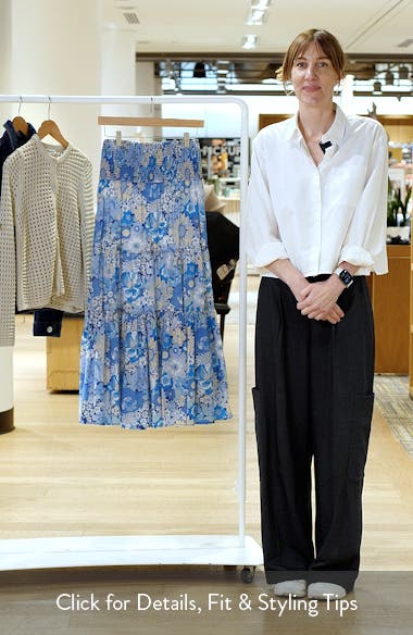 LOVE THE LABEL Izzy Print Smocked Waist Maxi Skirt (Women) | Nordstrom
