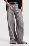 Ronen Chen Mid-Rise Extra Wide-Leg Jeans with Raw Edge