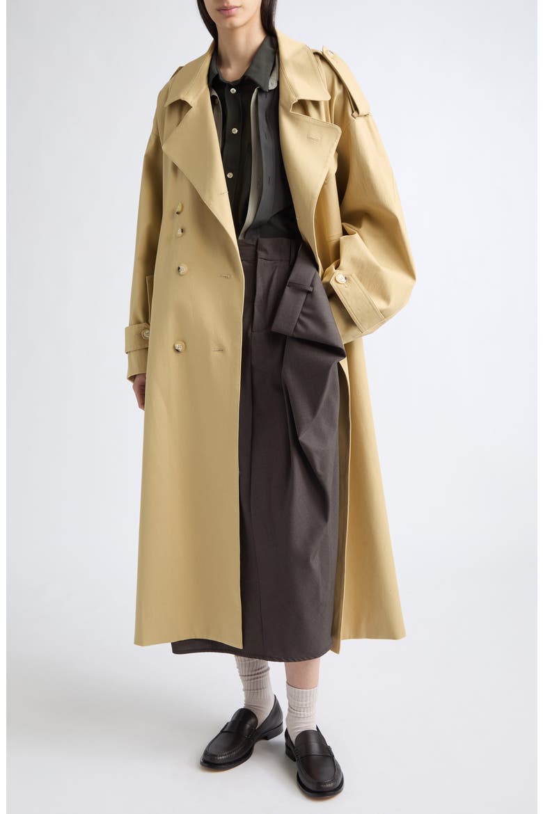 Folded Belt Midi Skirt, Alternate, color, DARK BROWN MLANGE