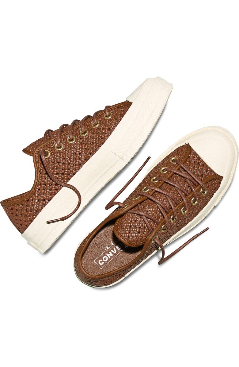 Converse Chuck 70 Woven Leather Low Top Sneaker, Alternate, color, Unearthed/ Unearthed/ Egret