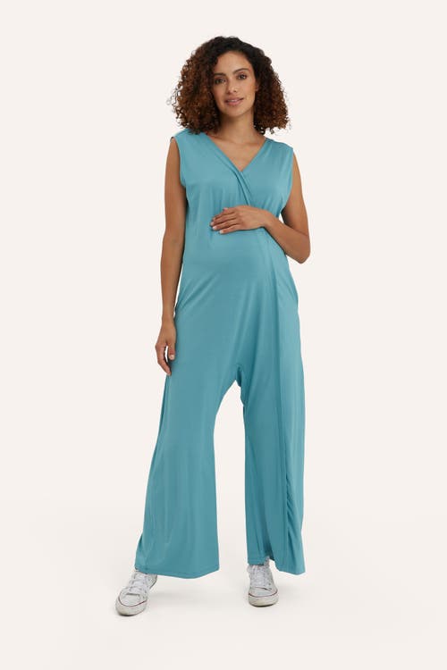 Nom Maternity Everyday Jumpsuit In Blue