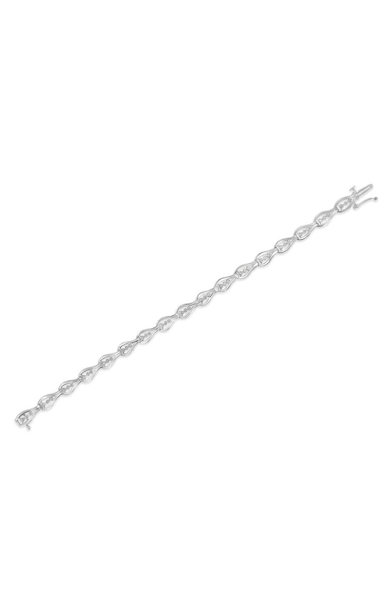 Haus of Brilliance Silver 1/2 Cttw Diamond Link Bracelet, Alternate, color, White