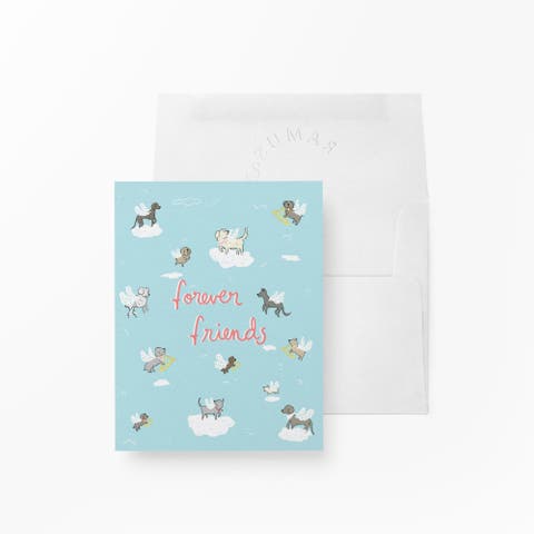 Sympathy Greeting Cards "Forever Friends Dog Heaven"