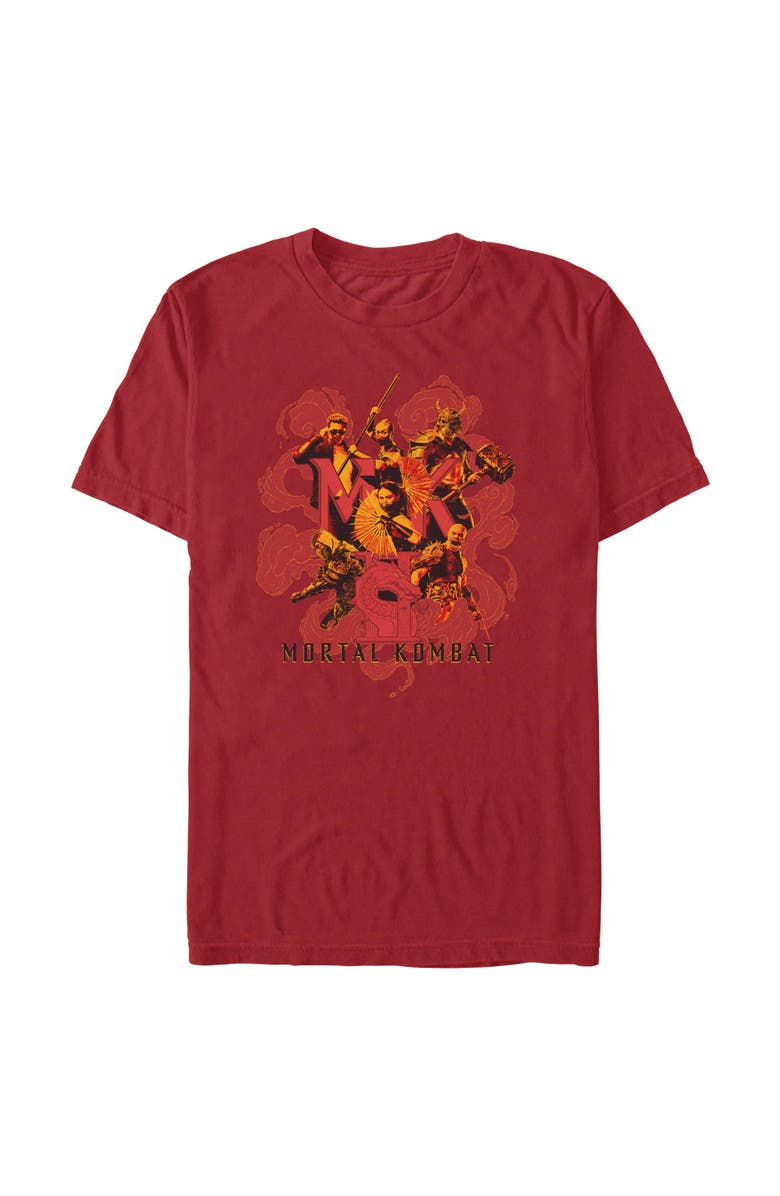 Mortal Kombat II Men's Mortal Kombat II Champions vs Villains Group Shot Graphic T-Shirt, Main, color, Cardinal