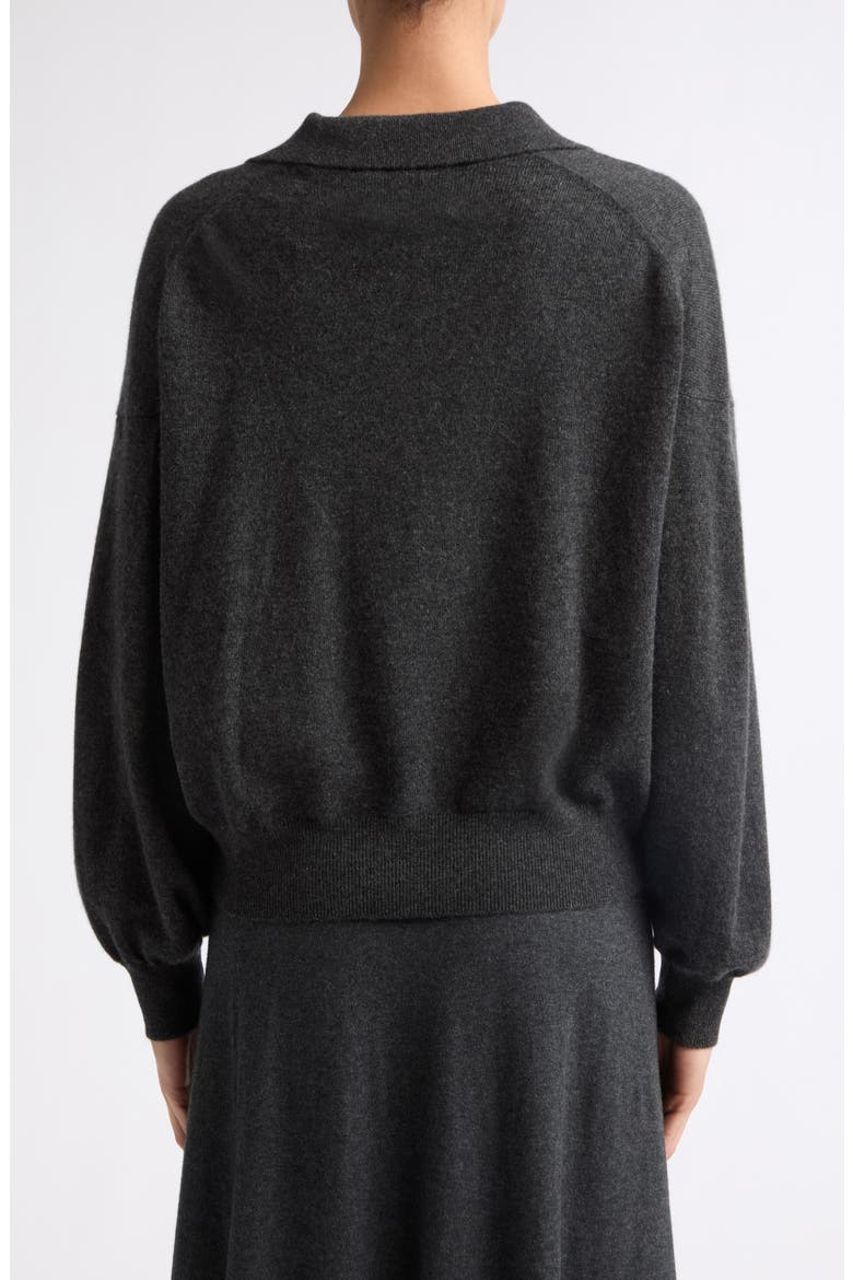 Katriel Cashmere Polo Sweater, Alternate, color, CHARCOAL
