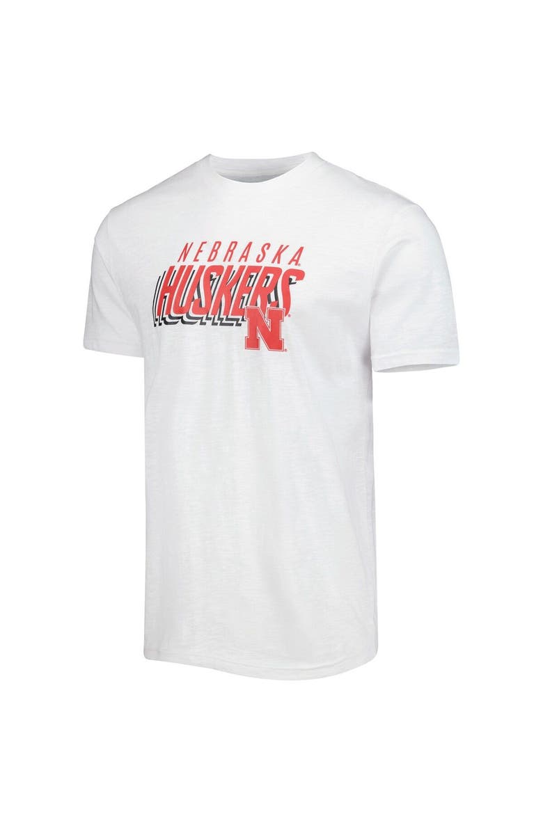 CONCEPTS SPORT Men's Concepts Sport Charcoal/White Nebraska Huskers Downfield T-Shirt & Shorts Set, Alternate, color, Charcoal
