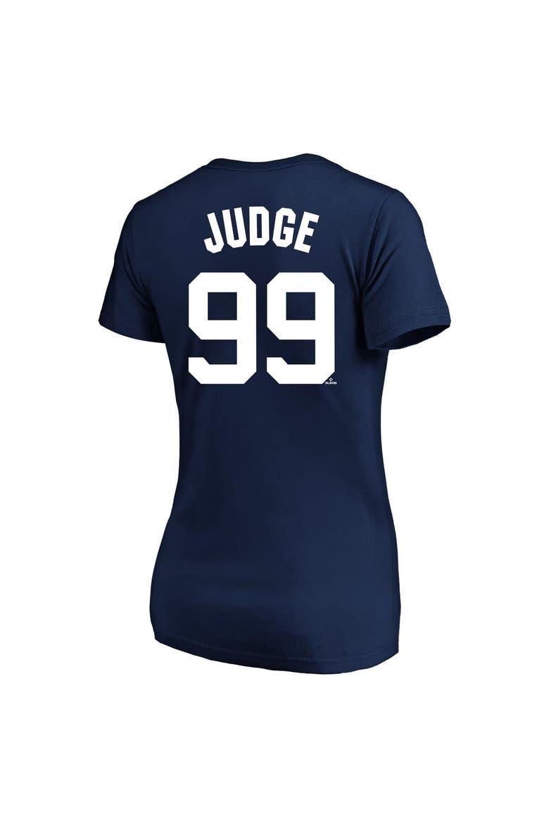 Women's Profile Aaron Judge Navy New York Yankees Plus Size Name & Number V-Neck T-Shirt, Alternate, color, Navy