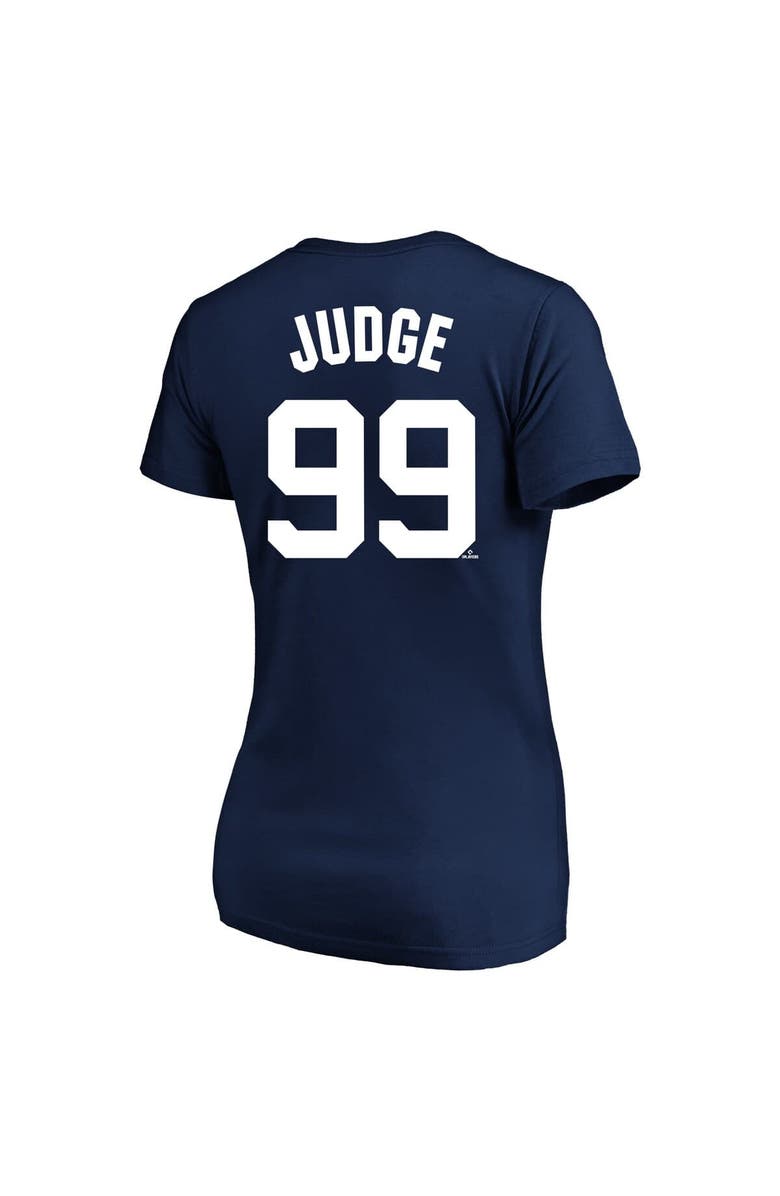PROFILE Women's Profile Aaron Judge Navy New York Yankees Plus Size Name & Number V-Neck T-Shirt, Alternate, color, Navy