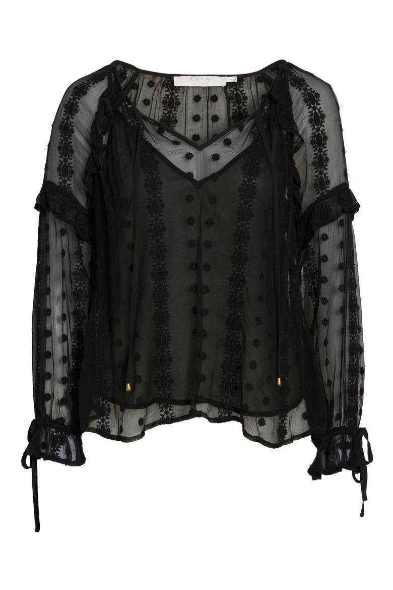 Leigh Blouse, Alternate, color, BLACK